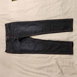 Wit and Wisdom women's high rise slim straight jeans size 10 dark wash BB297